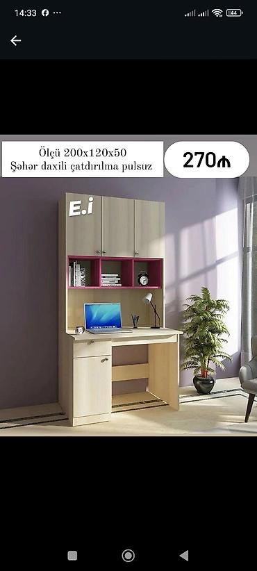 Kompyuter/stolüstü iş masası ilə yuxarı dolablı modul - Ölçü: 200 x lalafo.az -da Kompyuter/stolüstü iş masası ilə yuxarı dolablı modul - Ölçü: 200 x