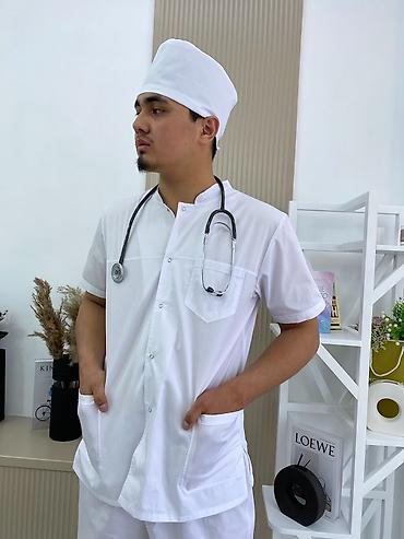 мужской одежды: Мужской медицинский костюм с коротким рукавом - Комплект: куртка на — 8