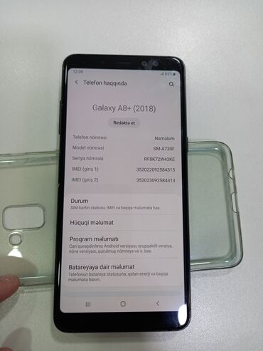 samsunq 5212: Samsung Galaxy A8 Plus 2018, 32 GB, rəng - Qara, Sensor, Barmaq izi, İki sim kartlı