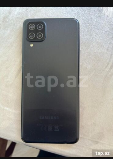 işlənmiş telefonlar a3: Samsung Galaxy A12, 32 ГБ, цвет - Серый, Отпечаток пальца
