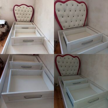 Təknəfərlik uşaq çarpayıları: Qız üçün, İşlənmiş, Çarpayı, Matras ilə, Siyirməli