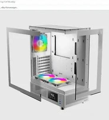Ostali kompjuterski delovi: PC kućište s RGB ventilatorima i prednjim LCD ekranom - Tip: midi/ATX — 16