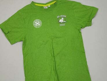 koszula zieleń butelkowa: Koszulka, 13 lat, 152-158 cm, stan - Dobry