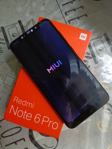 meizu pro 6: Xiaomi Redmi Note 6 Pro, 64 GB, rəng - Qara, 
 Sensor, Barmaq izi, Simsiz şarj