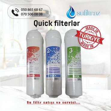 su filtirlerinin satisi: Su filtri Quick orijnal filtr karticləri Su filtrlərinin satışı və