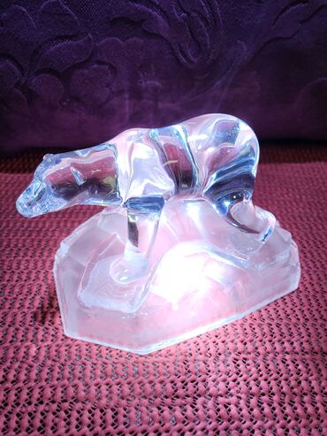 Ostali kućni dekor: Figura kristal,led kristal d'Argues Francuska,rucni rad iz 70,80ih — 5