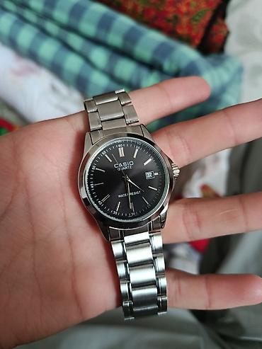 из серебра: Классические часы часы, Casio, Серебро, США, Водонепроницаемые, Мужские, Б/у — 3