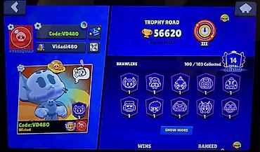 ucuz htc: Brawl Stars oyun hesabı - Qızıl kuboklar: 56,620 (ən yüksək: 56,623) — 3