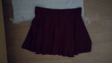 teksas suknja duga: Suknja bordo boje elastična pise velicina l a moze i xl