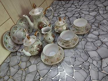 Qab-qacaq və mətbəx ləvazimatları: Çay dəsti, Farfor, 12 nəfərlik, Çexiya — 3
