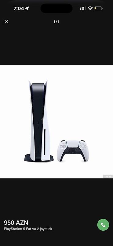 PlayStation 5 (Diskli versiya, “Fat” korpus) + 2 ədəd DualSense lalafo.az -da PlayStation 5 (Diskli versiya, “Fat” korpus) + 2 ədəd DualSense