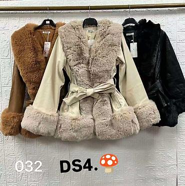 zimski džemperi: Ženska jakna sa veštačkim krznom – model 032 - Materijal: spolja — 4