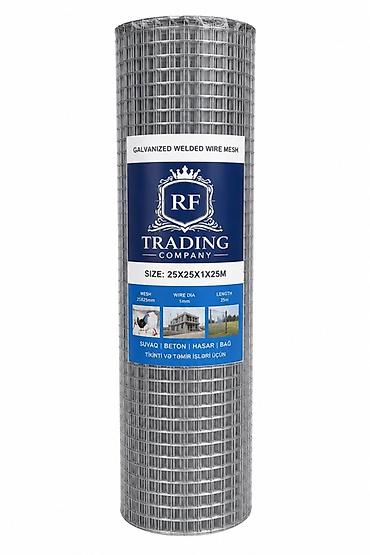 qefes type 1: Galvanizə olunmuş qaynaq toru – RF Trading Company Ölçü: 25x25x1x25 m — 1
