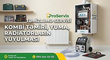 kran xidmeti: Xidmət: Kombi təmiri, yuyulması və sazlanması (zəmanətlə) Təsvir: - — 1