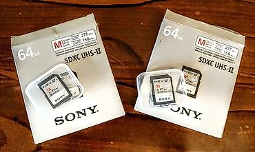 card reader: Sony SDXC UHS-II M Series yaddaş kartları – 64 GB - Model: Sony SDXC — 1