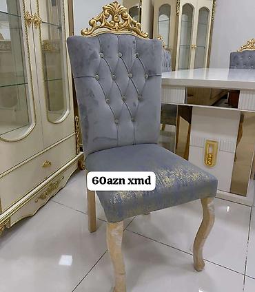 demir stol: Qonaq otağı üçün, Yeni, Qatlanmayan, rəng - Boz Stul — 1