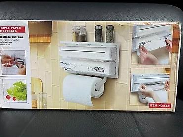 Ostala kuhinjska oprema: Zidni kuhinjski držač/dispencer 3 u 1 - Praktičan organizator za — 1
