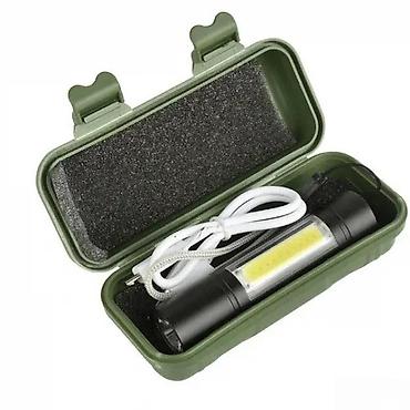 grejno telo: Kompaktna USB punjiva LED lampa/mini baterijska lampa u zaštitnoj — 1