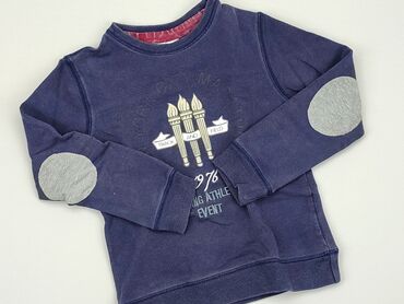 niebieski sweterek rozpinany: Sweatshirt, 5-6 years, 110-116 cm, condition - Good