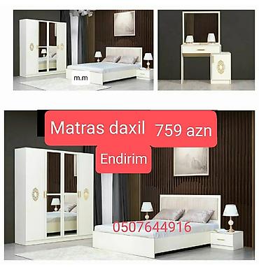 tek termo: İkinəfərlik çarpayı, Termo, 2 tumba, Dolab, Azərbaycan, Yeni — 3