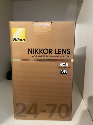 nikon fotoaparat: Nikon Lens 24-70mm F2.8E ED II Versiya Yani pakofqa hal hazırda elde