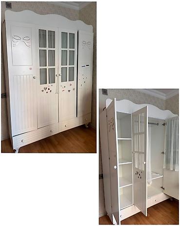 kətan pərdələr: Dolab 100₼. təcili satılır.Ünvan Neftçilər.3020.Sevil1Ağ rəngli 3 — 1