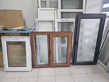 qapi plastik: Yeni Təkqat şüşə paketi Plastik pəncərə, Еni: 100 sm, Uzunluğu: 120 sm, Ödənişli quraşdırma — 7