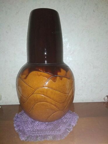 стеклянные вазы: НАПОЛЬНАЯ ВАЗА Кунгурская керамика Высота 50 см, диаметр горлышка 12