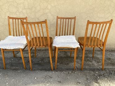 барные стулья для кухни: 4 стула, Б/у, Дерево, Бесплатная доставка в черте города