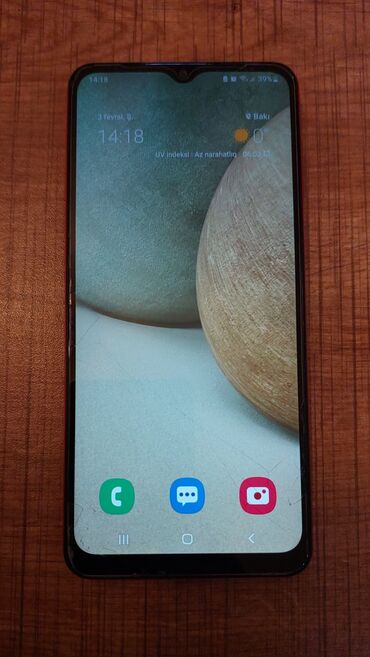 telefon a12: Samsung Galaxy A12, 64 GB, rəng - Qırmızı, Zəmanət, Sensor, Barmaq izi