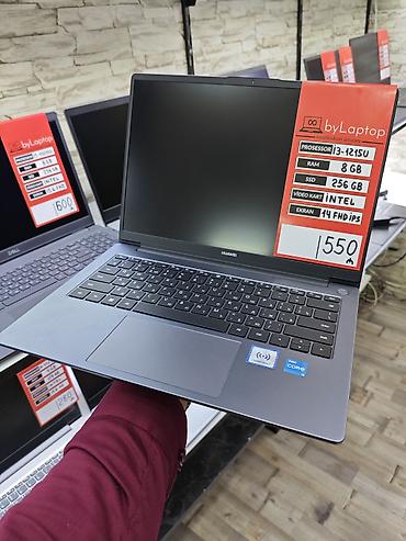 huawei komputer qiymeti: Huawei noutbuk – 14" FHD IPS ekran, Intel Core i3-1215U prosessor, 8 — 1