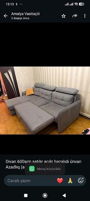 Divan 600azn satılır açılır bazalıdı ünvan Azadlıq (aml) 9477