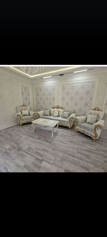 Divan və kreslo dəstləri: Yeni, Divan, 2 kreslo, Bazalı, Açılan — 2