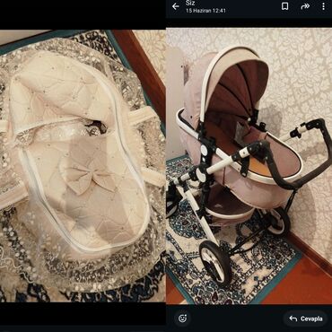 Dəstlər: Uşaq geyimləri dəsti - Krem rəngli uzunqol bodi: ön hissədə şirin — 13