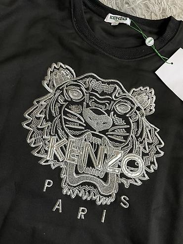 надписью: Мужская толстовка, M, Kenzo, Новый, цвет - Черный — 2