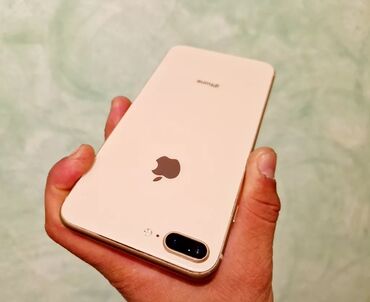 Apple iPhone: IPhone 8 Plus, Б/у, 64 ГБ, Розовый, Наушники, Зарядное устройство, Защитное стекло, 100 %