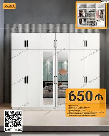 La Mini 6 qapılı paltar dolabı – lakonik və minimalist dizayn - Model
