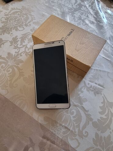 samsung note 8 satilir: Samsung Galaxy Note 3, 32 GB, rəng - Ağ, Zəmanət, Sensor, Barmaq izi