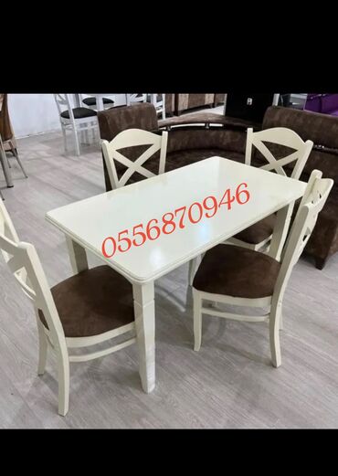 Masa və oturacaq dəstləri: Mətbəx üçün, Yeni, Açılan, Dördbucaq masa, 4 stul — 19