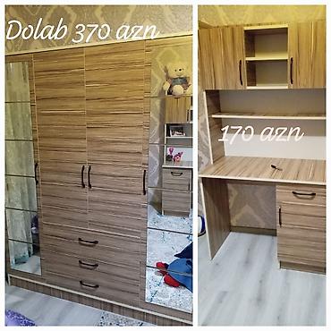 yellenen stullar: Mebel dəsti – dolab və iş masası - Dolab – 370 AZN • Material: ağac — 1
