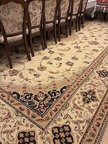 Ковры и паласы: Ковер классический, светлый беж с бордово‑черными и оливковыми — 2