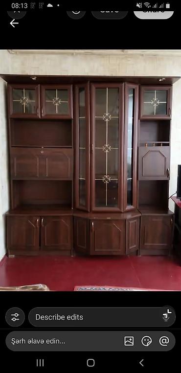 madeyra dolablar: Klassik üslubda iri ölçülü divar qəlibi/vitrin mebeli. - Material — 1