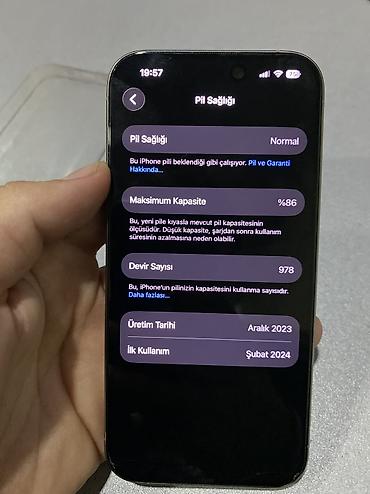 komputer core i5: IPhone 15 Pro, 128 GB, Natural Titanium, Simsiz şarj, Face ID — 7