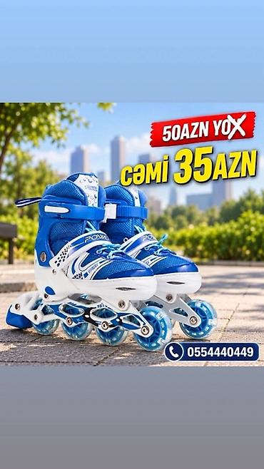 roliklərin qiyməti: Uşaq üçün tənzimlənən təkərli konkis (roller) - Rənglər: çəhrayı və — 2