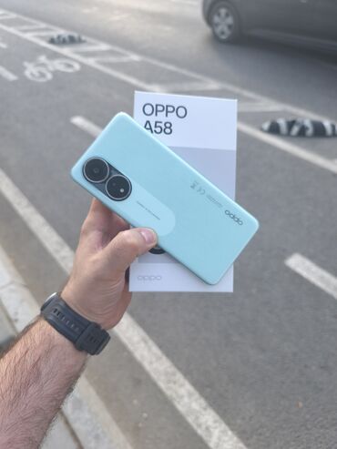 Oppo A58 4G, 128 ГБ, цвет - Синий, Гарантия, Сенсорный, Отпечаток пальца