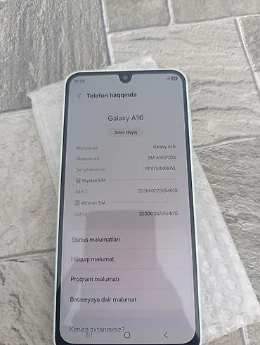 Мобильные телефоны: Samsung Galaxy A16, 128 ГБ, цвет - Зеленый, Две SIM карты — 4