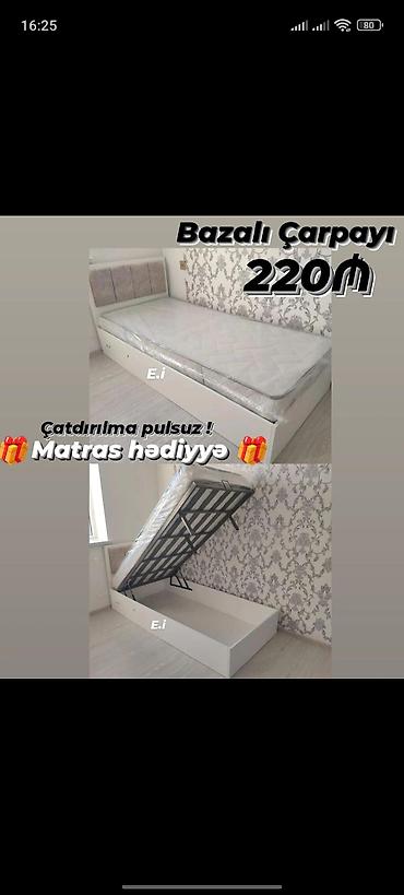 bazalı: Bazalı çarpayı – 220₼ - Açarma mexanizmi ilə geniş bazalı saxlama — 1