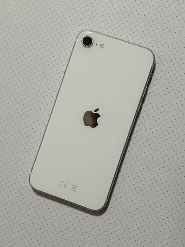 Apple iPhone: IPhone SE 2020, Б/у, 128 ГБ, Белый, Чехол, 84 %