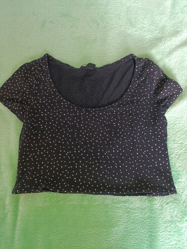 majice realno: H&M, S (EU 36), Cotton, color - Black