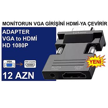 kompüter barter: VGA Adapterlər/Konverterlər (Çeviricilər) ⭐VGA to AV – 15 AZN ⭐VGA to — 3